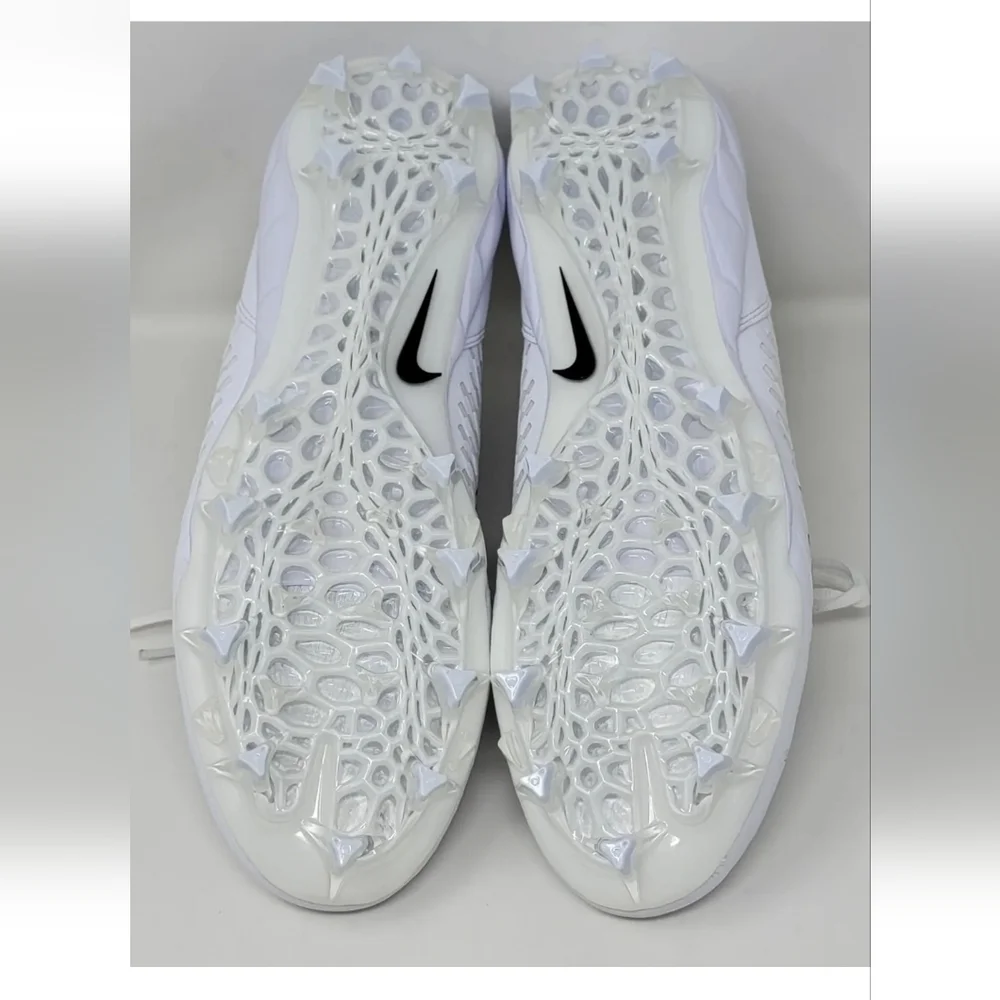 Nike Alpha Menace Pro 2 Low White/Black Football Cleats Sz 13.5 Mens CV6477-100